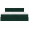 vidaXL Cadre de lit ottoman avec matelas vert fonc&eacute; 200x200 cm velours