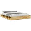 vidaXL Cadre de lit sans matelas 140x190 cm bois massif de ch&ecirc;ne