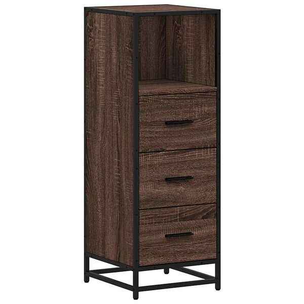 vidaXL Armoire de bain ch&ecirc;ne marron 35x37,5x100 cm bois d'ing&eacute;nierie