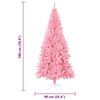 vidaXL Sapin de No&euml;l avec 300 LED avec support Rose 180 cm PVC