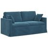 vidaXL Canap&eacute; 2 pcs Bleu 158 x 78 x 80 cm Velours