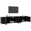 vidaXL Ensemble de meuble TV mural 2 pcs Ch&ecirc;ne noir 100 x 34,5 x 40 cm