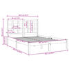 vidaXL Cadre de lit sans matelas noir 200x200 cm bois massif