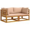 vidaXL Canap&eacute; d'angle avec coussins 2 pc 2 place Bois d'Acacia Massif