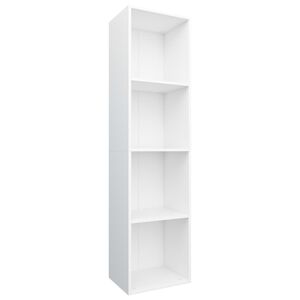 vidaXL Biblioth&egrave;que/Meuble TV Blanc 36x30x143 cm Bois d'ing&eacute;nierie