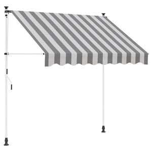 vidaXL Auvent r&eacute;tractable manuel Anthracite et blanc 300 cm