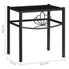 vidaXL Tables de chevet 2 pcs Noir M&eacute;tal et verre