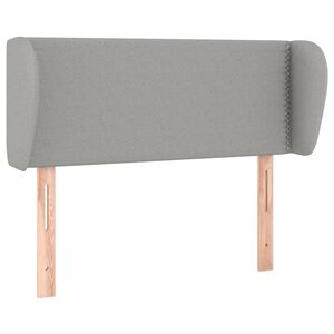 vidaXL T&ecirc;te de lit avec oreilles Gris clair 83x23x78/88 cm Tissu