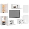 vidaXL Ensemble de meubles TV 7 pcs Blanc Bois d'ing&eacute;nierie