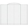 vidaXL Paniers &agrave; gabions arqu&eacute;s 7 pcs 300x30x220/240 cm fer galvanis&eacute;