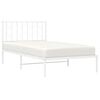 vidaXL Cadre de lit métal sans matelas et tête de lit blanc 100x190 cm