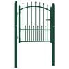 vidaXL Portail de cl&ocirc;ture EMMEN avec pointes en acier 104&nbsp;x&nbsp;97&nbsp;cm vert