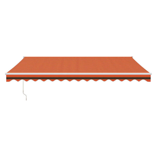 vidaXL Auvent r&eacute;tractable orange et marron 4,5x3 m tissu et aluminium