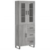 vidaXL Buffet haut Sonoma gris 69,5x34x180 cm Bois d'ing&eacute;nierie