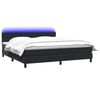 vidaXL Sommier &agrave; lattes de lit avec matelas et LED noir 200x210 cm Velours