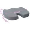 vidaXL Coussin d&rsquo;assise Gris 47 x 37 x 8 cm Mousse &agrave; m&eacute;moire de forme