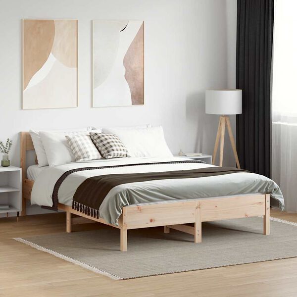 vidaXL Cadre de lit sans matelas 120x200 cm bois de pin massif