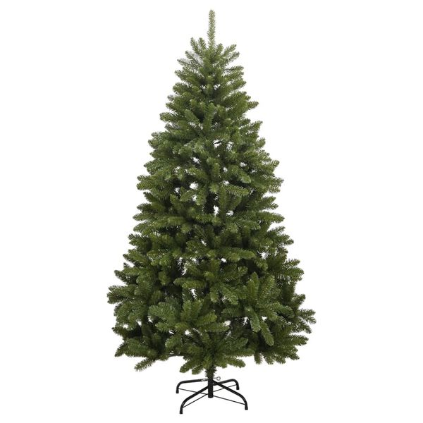 vidaXL Sapin de No&euml;l artificiel &agrave; charni&egrave;res avec support vert 270 cm