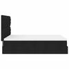 VidaXL Cadre de lit ottoman avec matelas noir 140x190 cm tissu