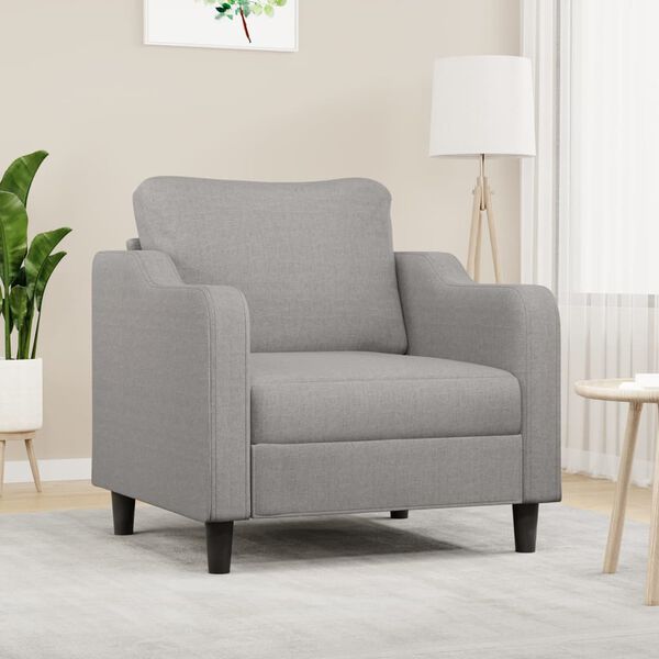 vidaXL Fauteuil Gris clair 60 cm Tissu