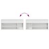 vidaXL Banc à chaussures blanc brillant 102x30,5x45 cm bois ingénierie