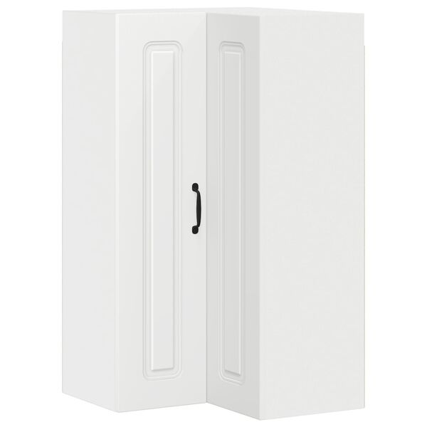 vidaXL Meuble mural de cuisine avec étagère Blanc 57 x 57 x 100 cm