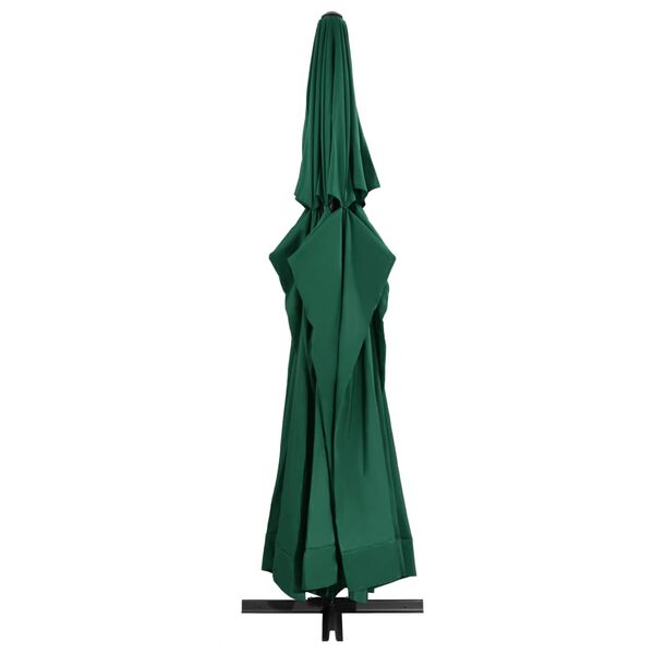 vidaXL Parasol de jardin avec m&acirc;t en aluminium 600 cm vert