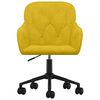 vidaXL Chaise pivotante de bureau Jaune Velours