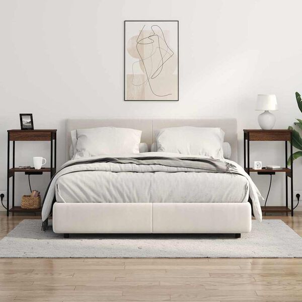 vidaXL Cabinet de chevet Ch&ecirc;ne brun 41 x 31 x 76 cm Bois d'ing&eacute;nierie