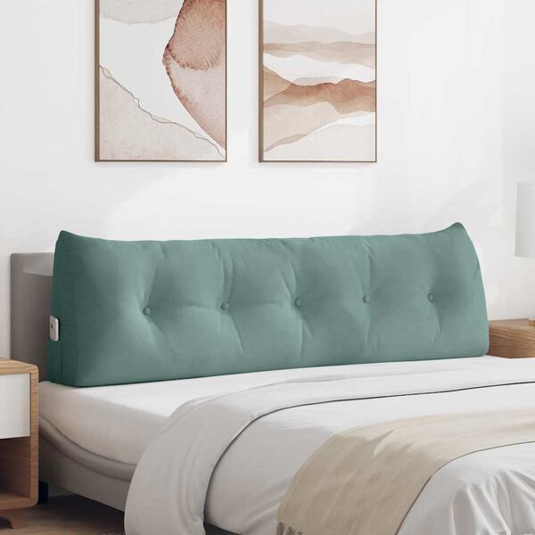 vidaXL Coussin de Dos Vert Mer 160 x 24 x 50 cm Velours