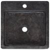vidaXL Lavabo Noir 40x40x12 cm Marbre