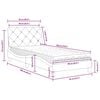 vidaXL Lit avec matelas vert fonc&eacute; 90x190 cm velours