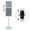vidaXL Stand de Poster sur Pied Argent&eacute; 33 x 33 x 126 cm PVC et Acier
