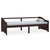 vidaXL Lit de repos 3 places sans matelas Marron fonc&eacute; 90x200 cm