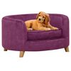 vidaXL Canap&eacute; pour chien Bordeaux 69x69x36 cm Peluche