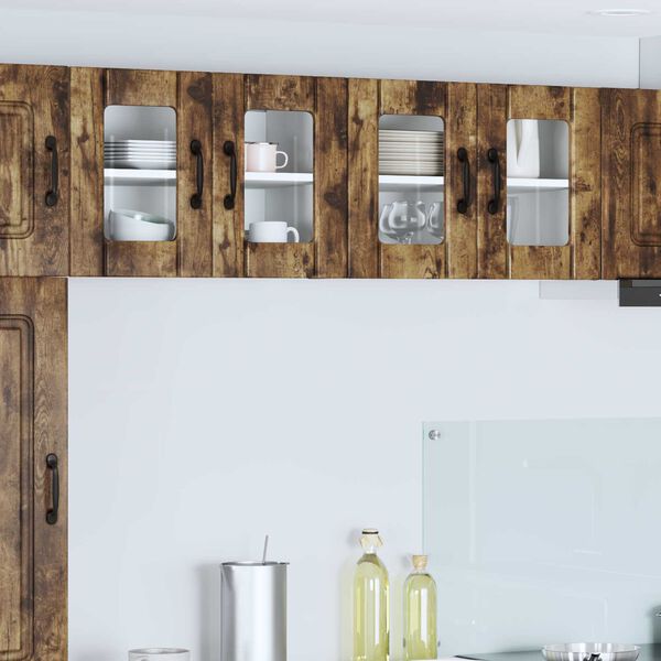 vidaXL Armoire de cuisine 2 pcs Ch&ecirc;ne fum&eacute; 60 x 31 x 40 cm