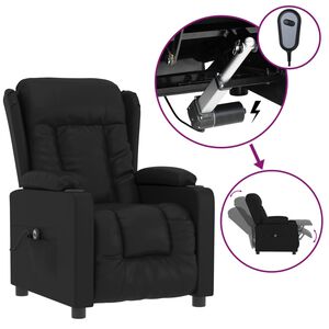 vidaXL Fauteuil inclinable &eacute;lectrique Noir Similicuir