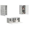 vidaXL Ensemble meuble TV 2 pcs Gris b&eacute;ton Bois d'ing&eacute;nierie