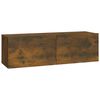 vidaXL Meubles TV muraux 2pcs ch&ecirc;ne fum&eacute; 100x30x30cm bois d'ing&eacute;nierie
