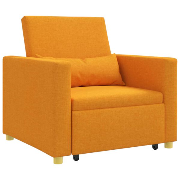 vidaXL Canap&eacute;-lit escamotable simple Jaune fonc&eacute; 90 x 165 x 87 cm