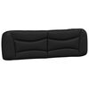 vidaXL Coussin de t&ecirc;te de lit Hvar noir 180 cm similicuir