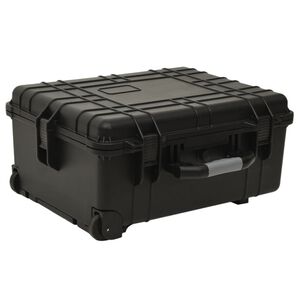 vidaXL Valise de vol &agrave; roulettes Noir 58x45x27 cm PP