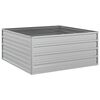 vidaXL Lit sur&eacute;lev&eacute; de jardin 100x100x45 cm Acier galvanis&eacute; Argent&eacute;