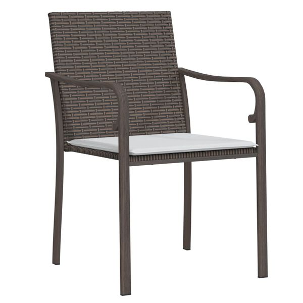 vidaXL Chaises de jardin et coussins lot de 2 marron 56x59x84 cm rotin