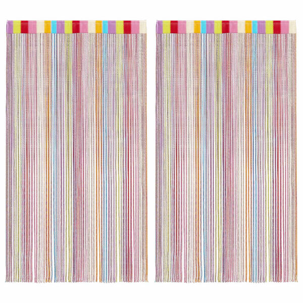 vidaXL Rideau en fils 2 pcs 140 x 250 cm multicolore