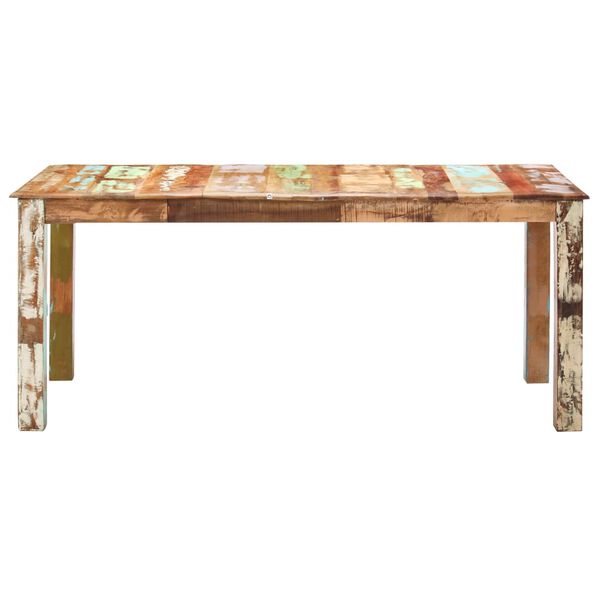 vidaXL Table de salle &agrave; manger Bois de r&eacute;cup&eacute;ration solide 180x90x76cm