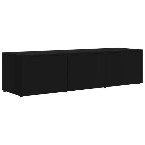 vidaXL Meuble TV Noir 120x34x30 cm Bois d'ing&eacute;nierie