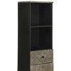 vidaXL Armoire de salle de bain noir 38x33x160 cm bois massif manguier