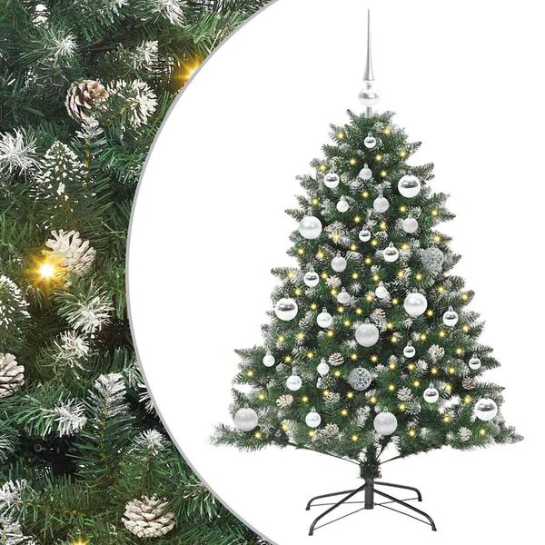 vidaXL Sapin de No&euml;l artificiel Vert 120 cm PVC, plastique et acier