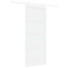 vidaXL Porte coulissante Blanc 83 x 202 cm Pin massif